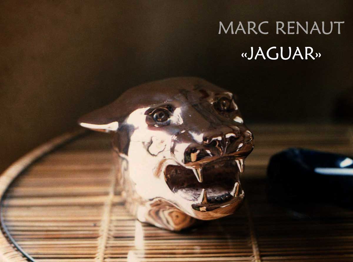 jaguar en bronze sculpture de Marc Renaut
