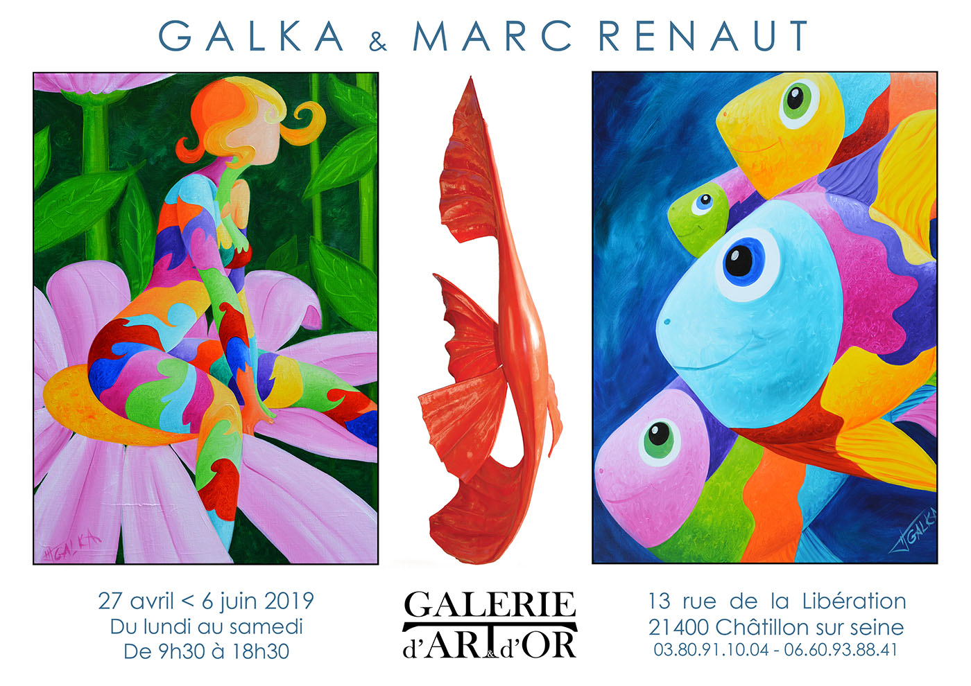 exposition de Galka et Marc Renaut Chatillon sur Seine