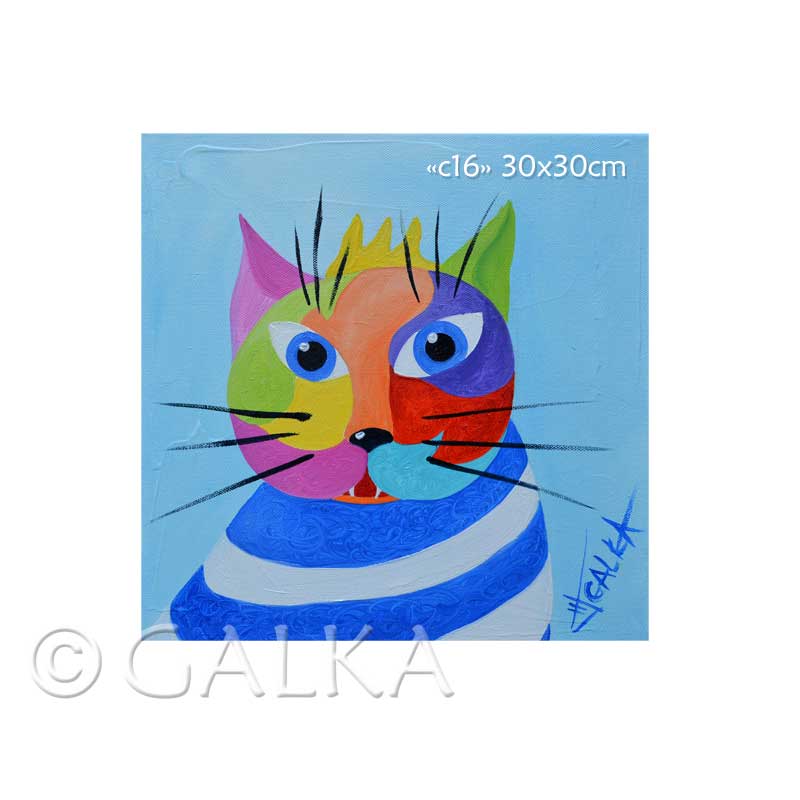 petit chat marin peinture de Galka