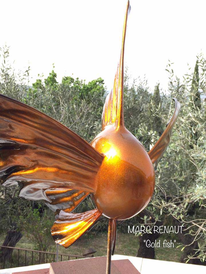 sculpture marc renaut resine poisson